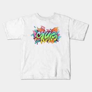 Dope Slluks logo design graffiti drawing Kids T-Shirt